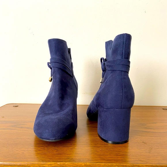 Navy Blue Ankle Boots - Picture 5 of 5